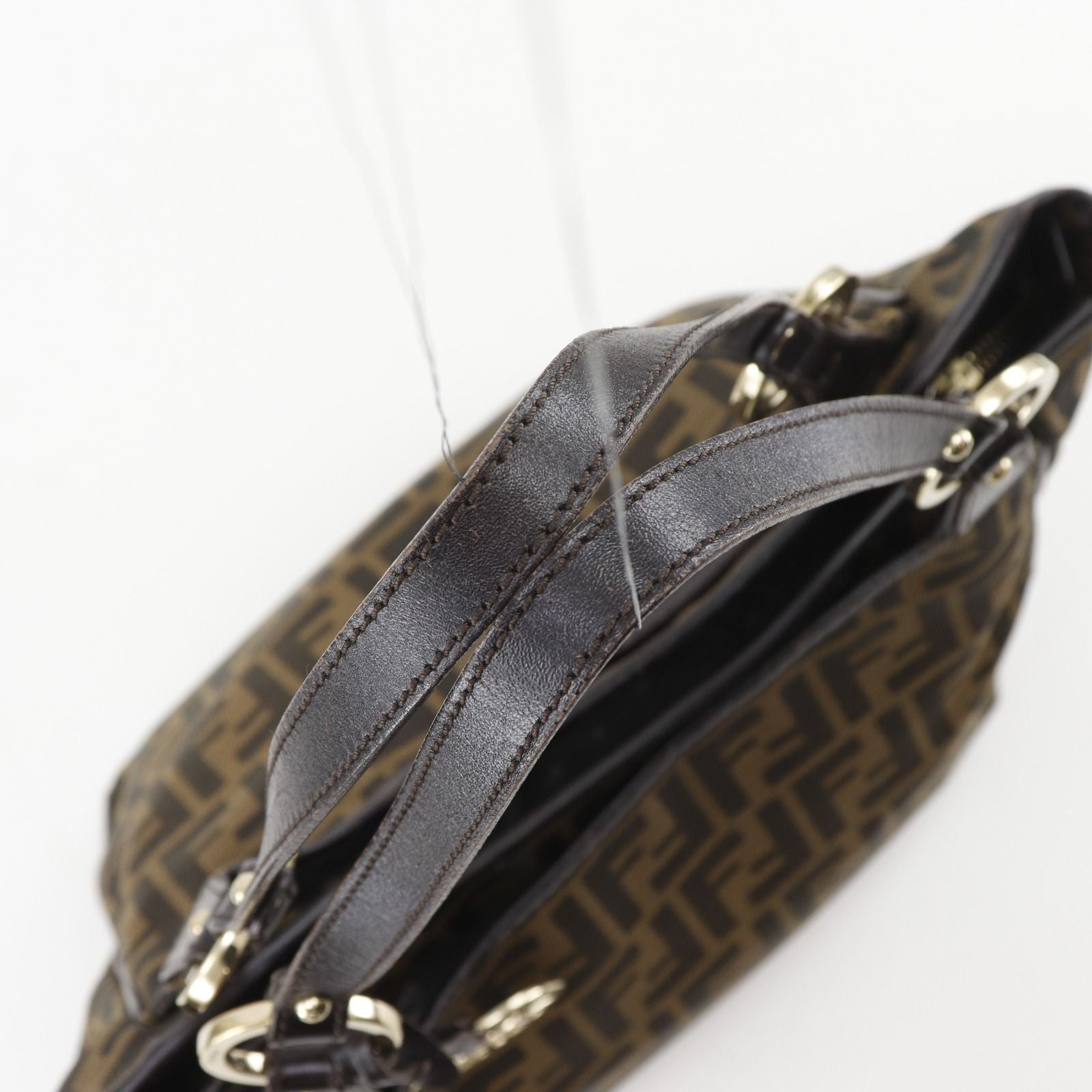Fendi Zucca Nylon Canvas Brown Tote — view 5