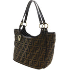 Fendi Zucca Nylon Canvas Brown Tote — view 2