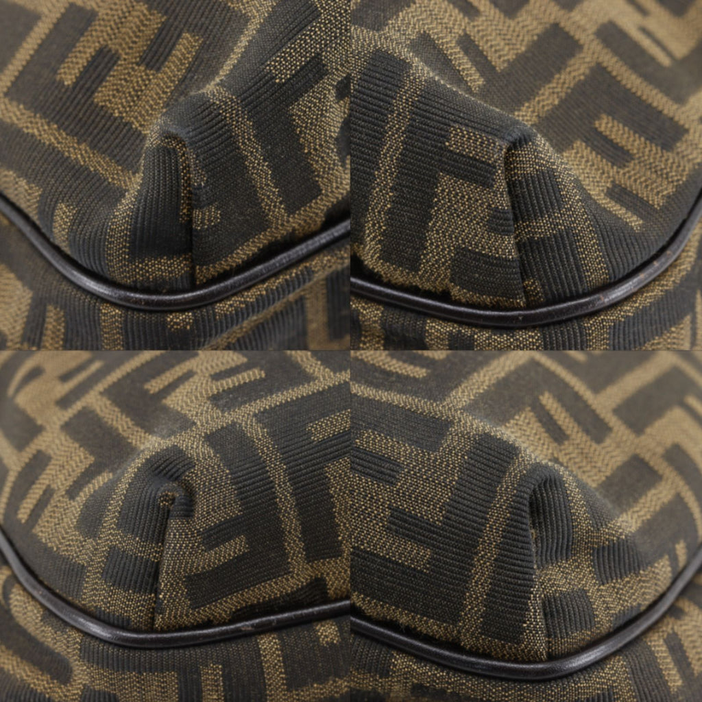 Fendi Zucca Nylon Canvas Brown Tote — view 4