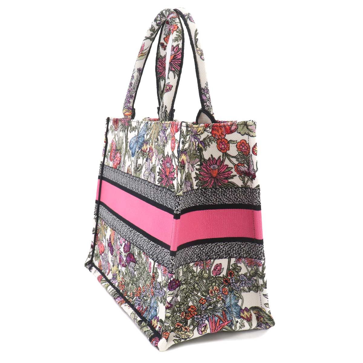 Dior Book Tote Canvas White Multicolor — view 3