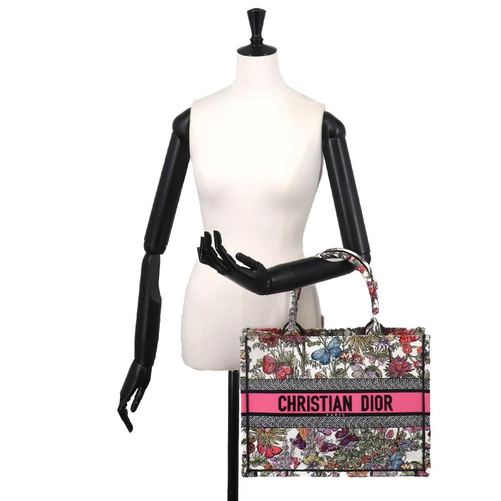 Dior Book Tote Canvas White Multicolor — view 9
