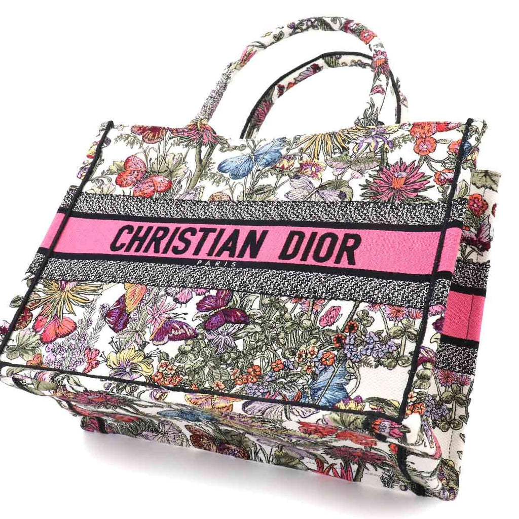 Dior Book Tote Canvas White Multicolor — view 8