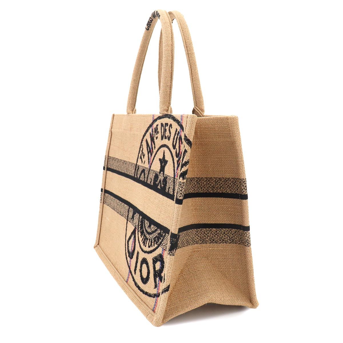 Dior Union Motif Book Tote Jute — view 3