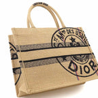 Dior Union Motif Book Tote Jute — view 8