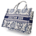 Dior Book Tote Canvas White Blue — view 8