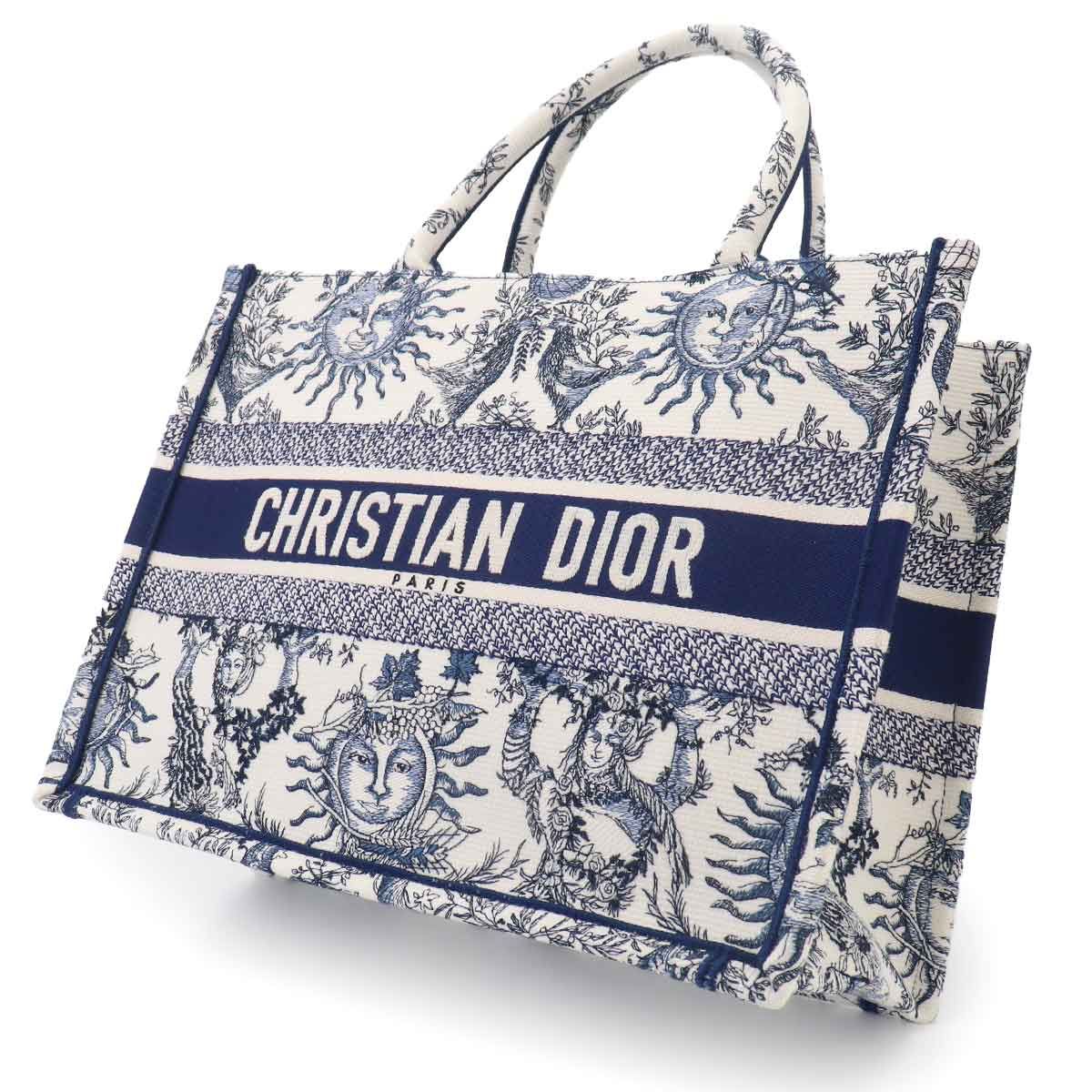 Dior Book Tote Canvas White Blue — view 8