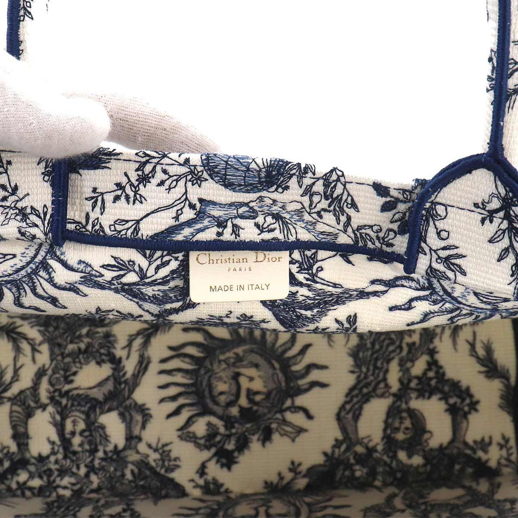 Dior Book Tote Canvas White Blue — view 7