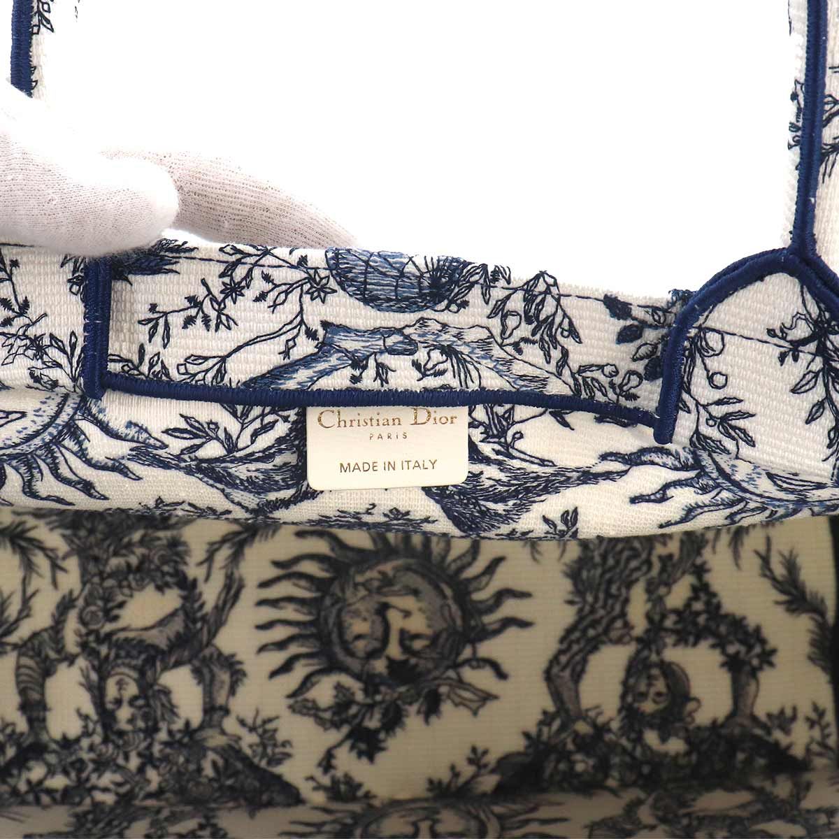 Dior Book Tote Canvas White Blue — view 7