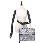 Dior Book Tote Canvas White Blue — view 9