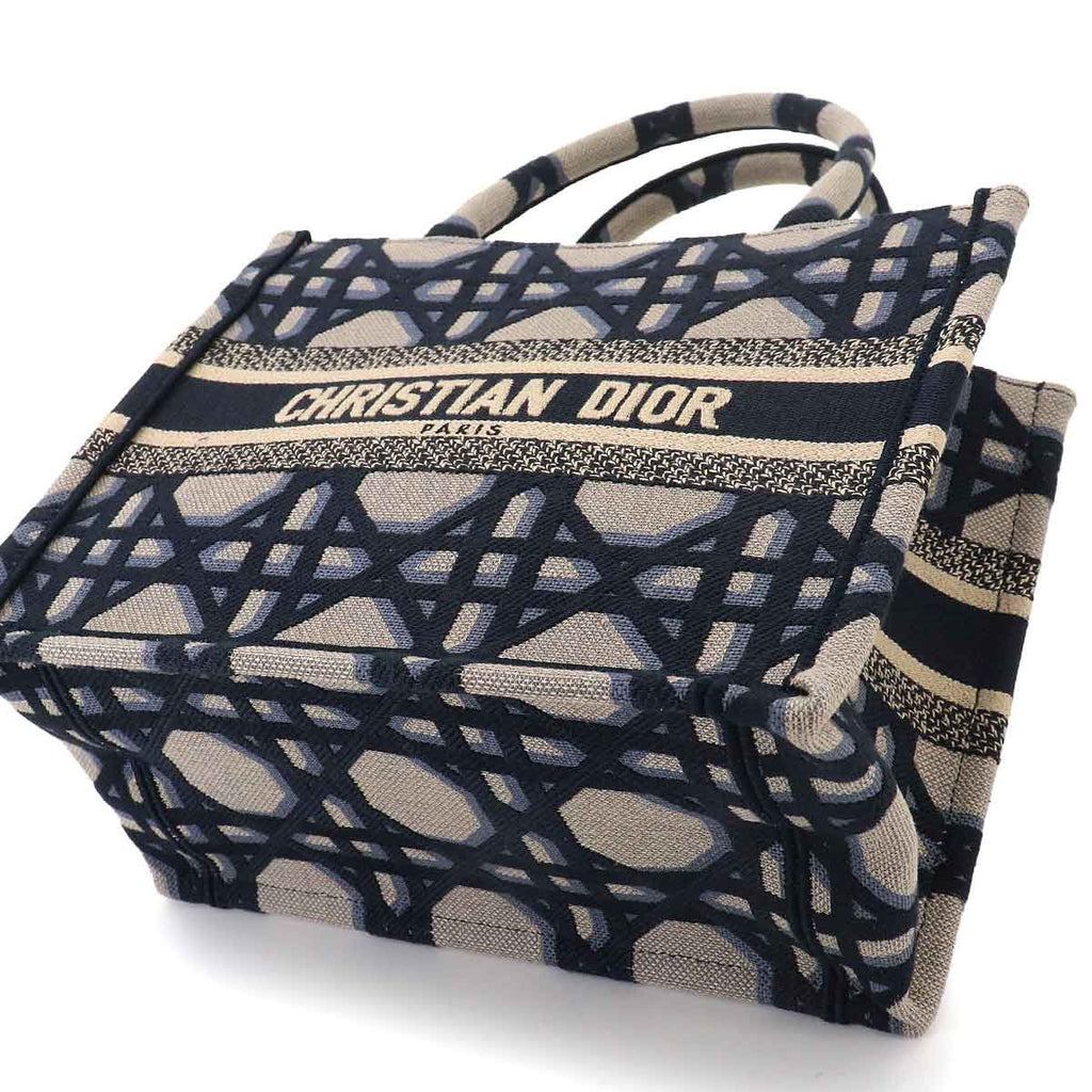 Dior Macro Cannage Book Tote Small Canvas — view 8