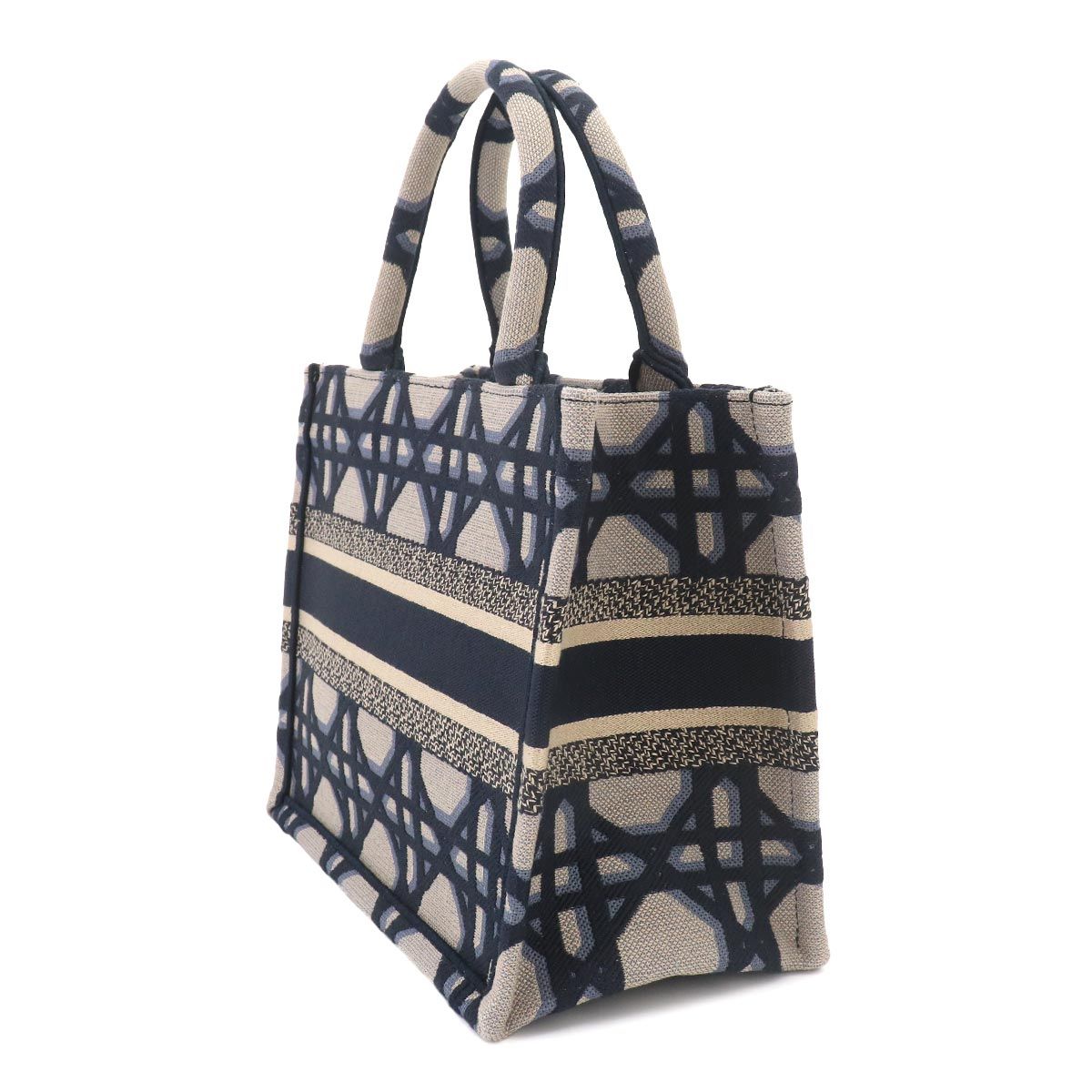 Dior Macro Cannage Book Tote Small Canvas — view 3