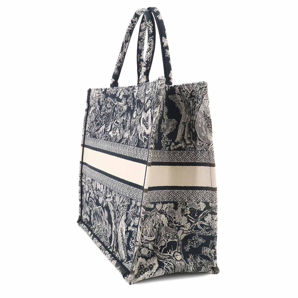 Dior Reverse Toile de Jouy Book Tote Large Navy — view 3