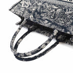 Dior Reverse Toile de Jouy Book Tote Large Navy — view 5