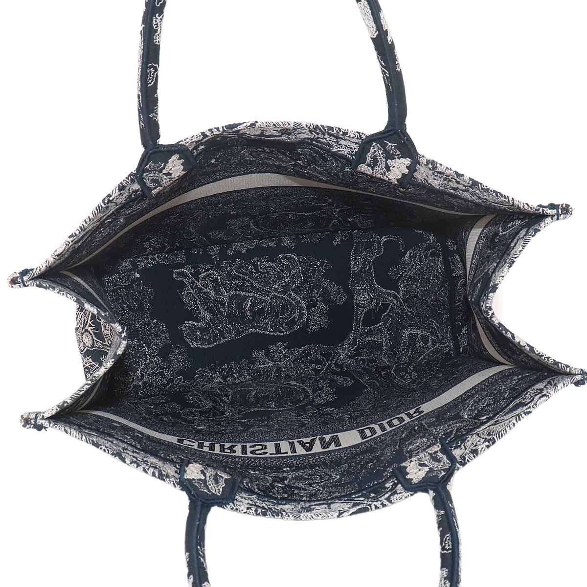 Dior Reverse Toile de Jouy Book Tote Large Navy — view 6