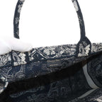 Dior Reverse Toile de Jouy Book Tote Large Navy — view 7