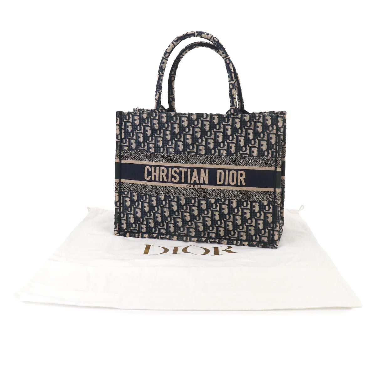 Dior Oblique Book Tote Canvas Navy — view 2
