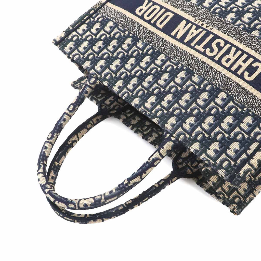 Dior Oblique Book Tote Canvas Navy — view 6