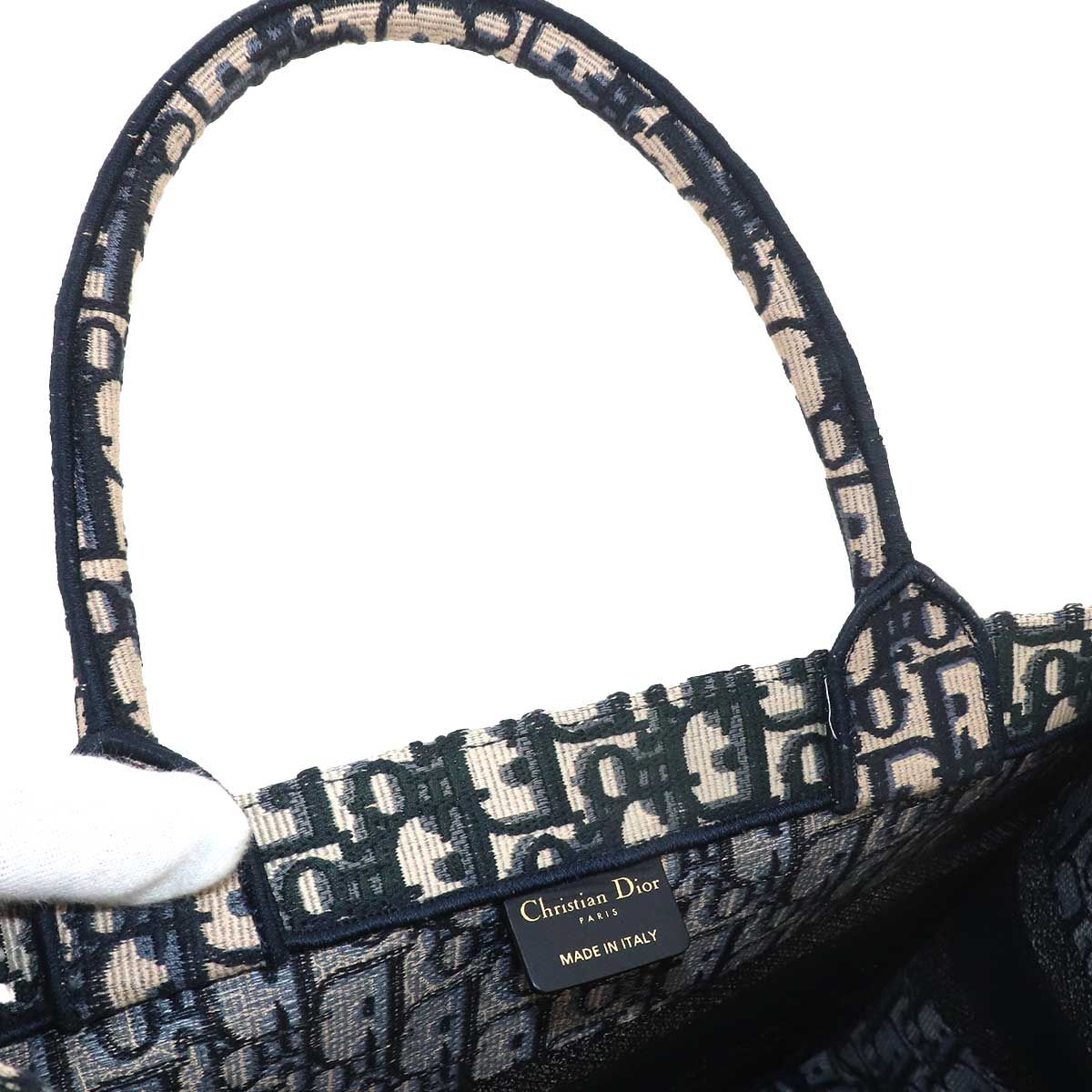 Dior Oblique Book Tote Canvas Navy — view 8