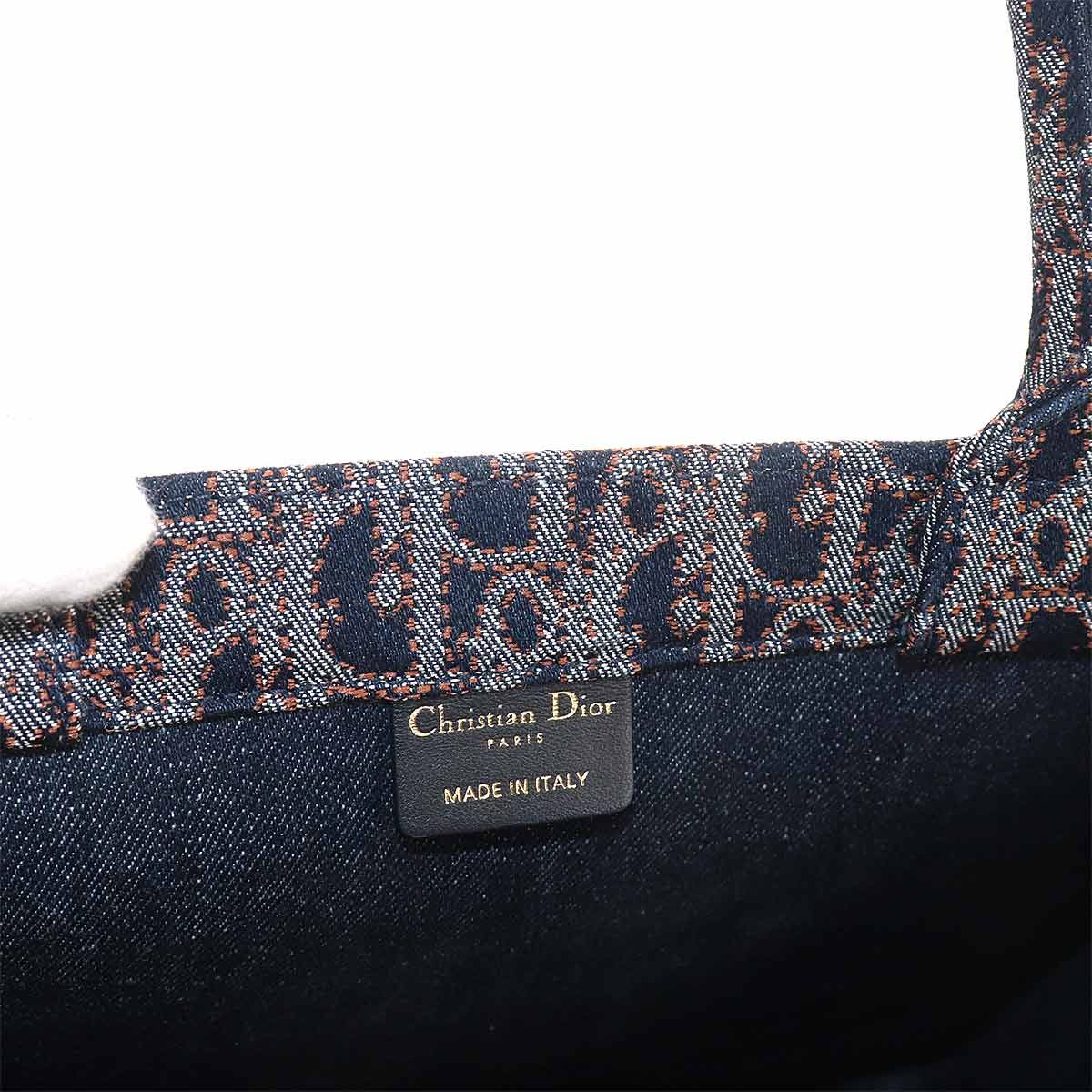 Dior Oblique Book Tote Denim Navy — view 8