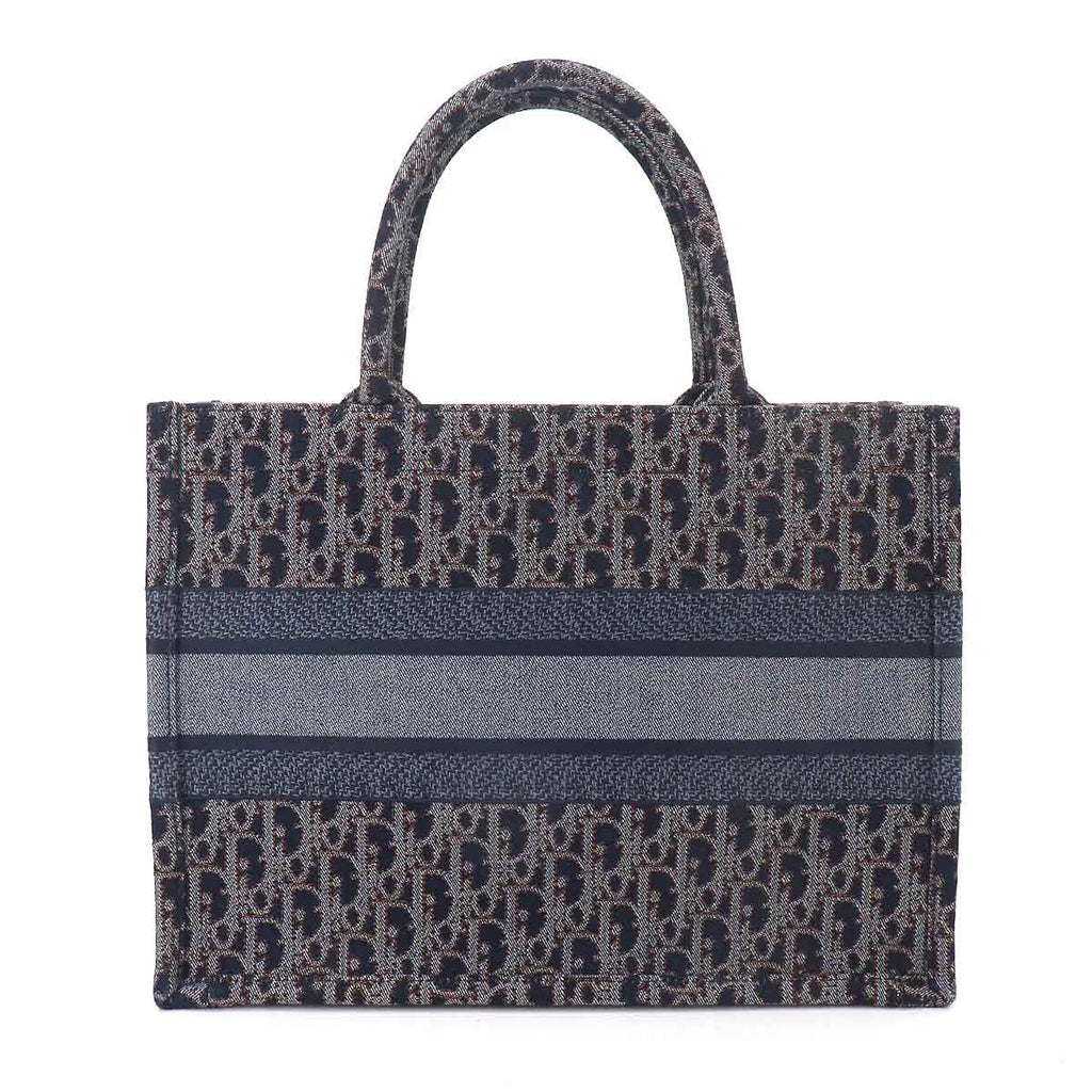 Dior Oblique Book Tote Denim Navy — view 3