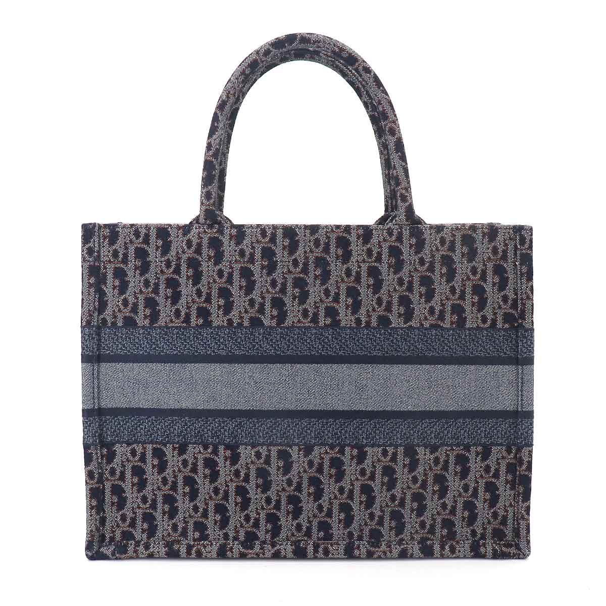 Dior Oblique Book Tote Denim Navy — view 3
