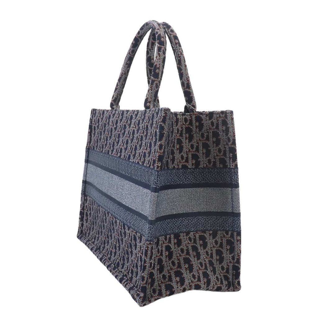 Dior Oblique Book Tote Denim Navy — view 4