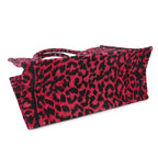 Dior Book Tote Leopard Canvas Pink Black — view 4