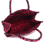 Dior Book Tote Leopard Canvas Pink Black — view 6