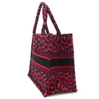 Dior Book Tote Leopard Canvas Pink Black — view 3