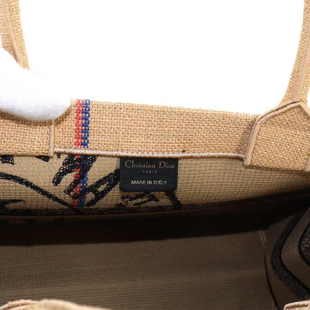 Dior Union Motif Book Tote Jute — view 7