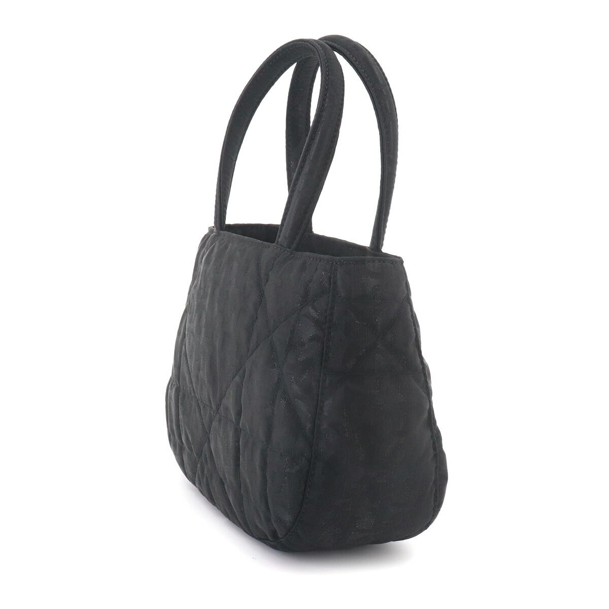 Dior Trotter Mini Hand Bag Nylon Leather Black Silver — view 4