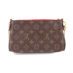 Louis Vuitton Monogram Pallas Clutch Chain Shoulder Bag Brown Cerise — view 3