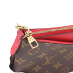 Louis Vuitton Monogram Pallas Clutch Chain Shoulder Bag Brown Cerise — view 9