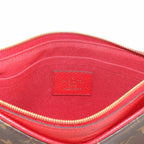 Louis Vuitton Monogram Pallas Clutch Chain Shoulder Bag Brown Cerise — view 8