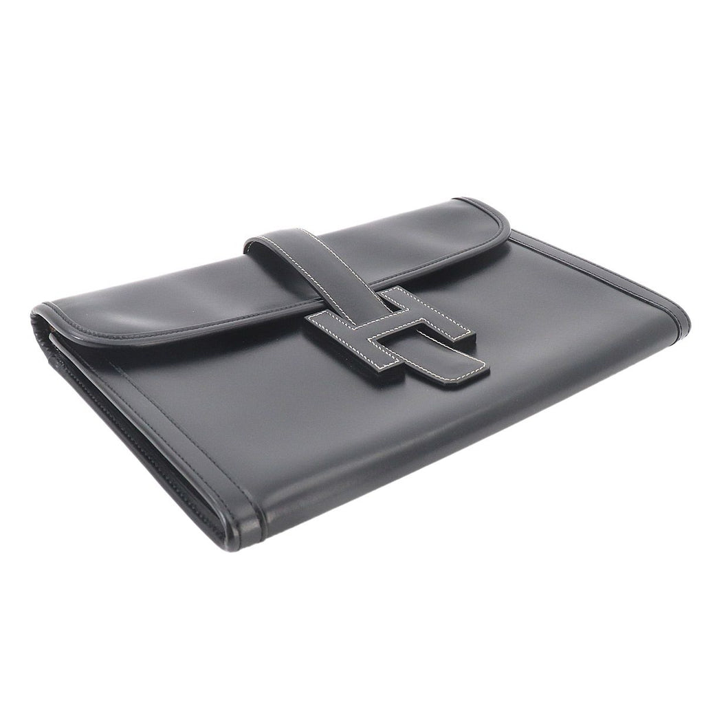 Hermes Jige PM Clutch Box Calf Black — view 4