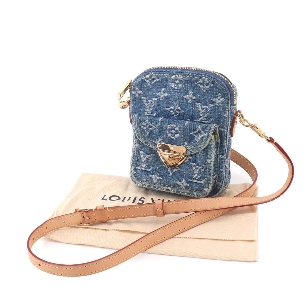 Louis Vuitton LV Remix Pochette Fairfax Shoulder Bag Monogram Denim Blue — view 2