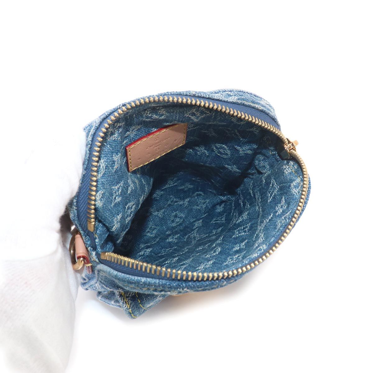 Louis Vuitton LV Remix Pochette Fairfax Shoulder Bag Monogram Denim Blue — view 7