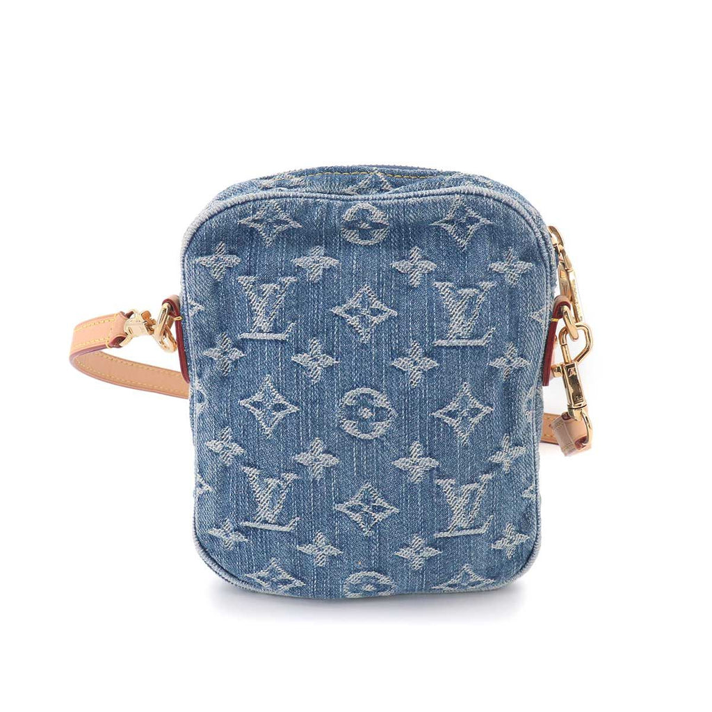 Louis Vuitton LV Remix Pochette Fairfax Shoulder Bag Monogram Denim Blue — view 3