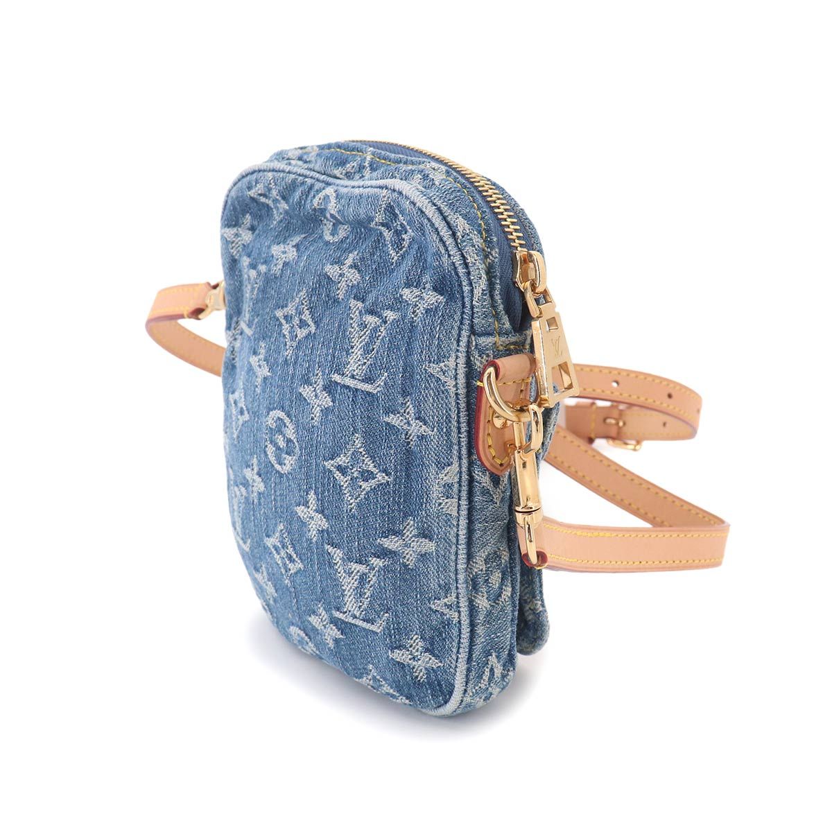 Louis Vuitton LV Remix Pochette Fairfax Shoulder Bag Monogram Denim Blue — view 4