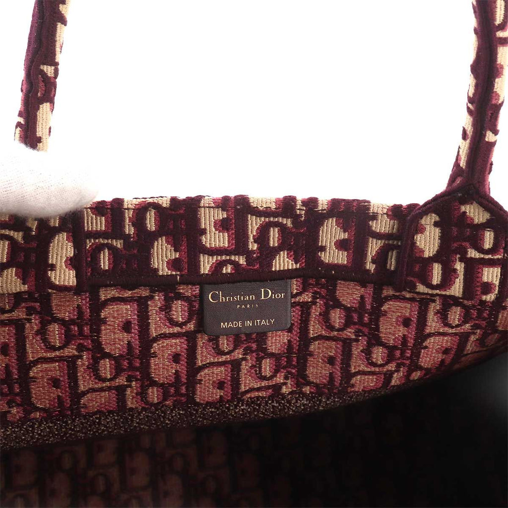 Dior Oblique Book Tote Canvas Bordeaux — view 8