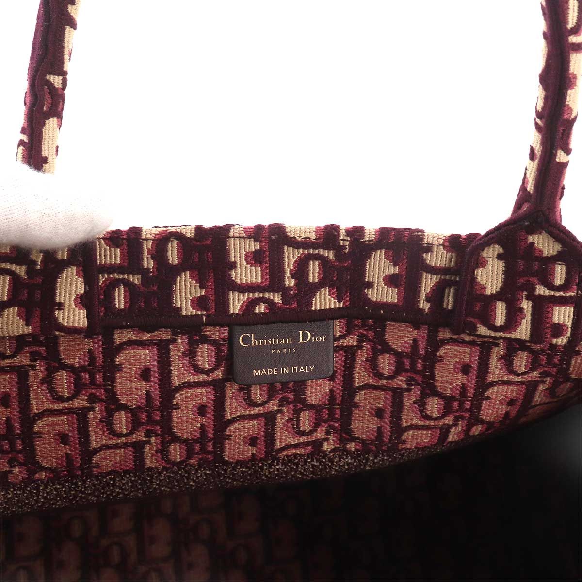 Dior Oblique Book Tote Canvas Bordeaux — view 8