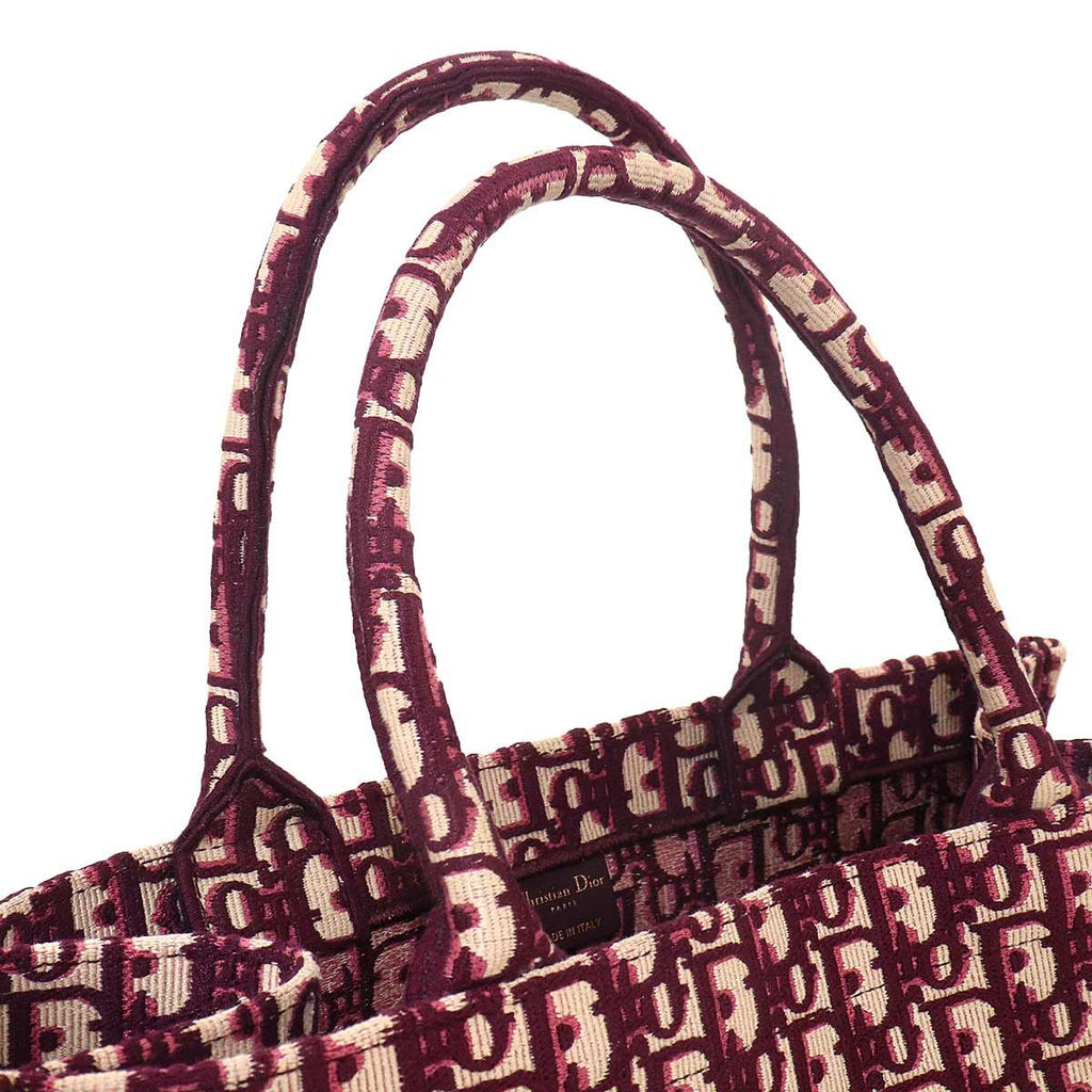 Dior Oblique Book Tote Canvas Bordeaux — view 9