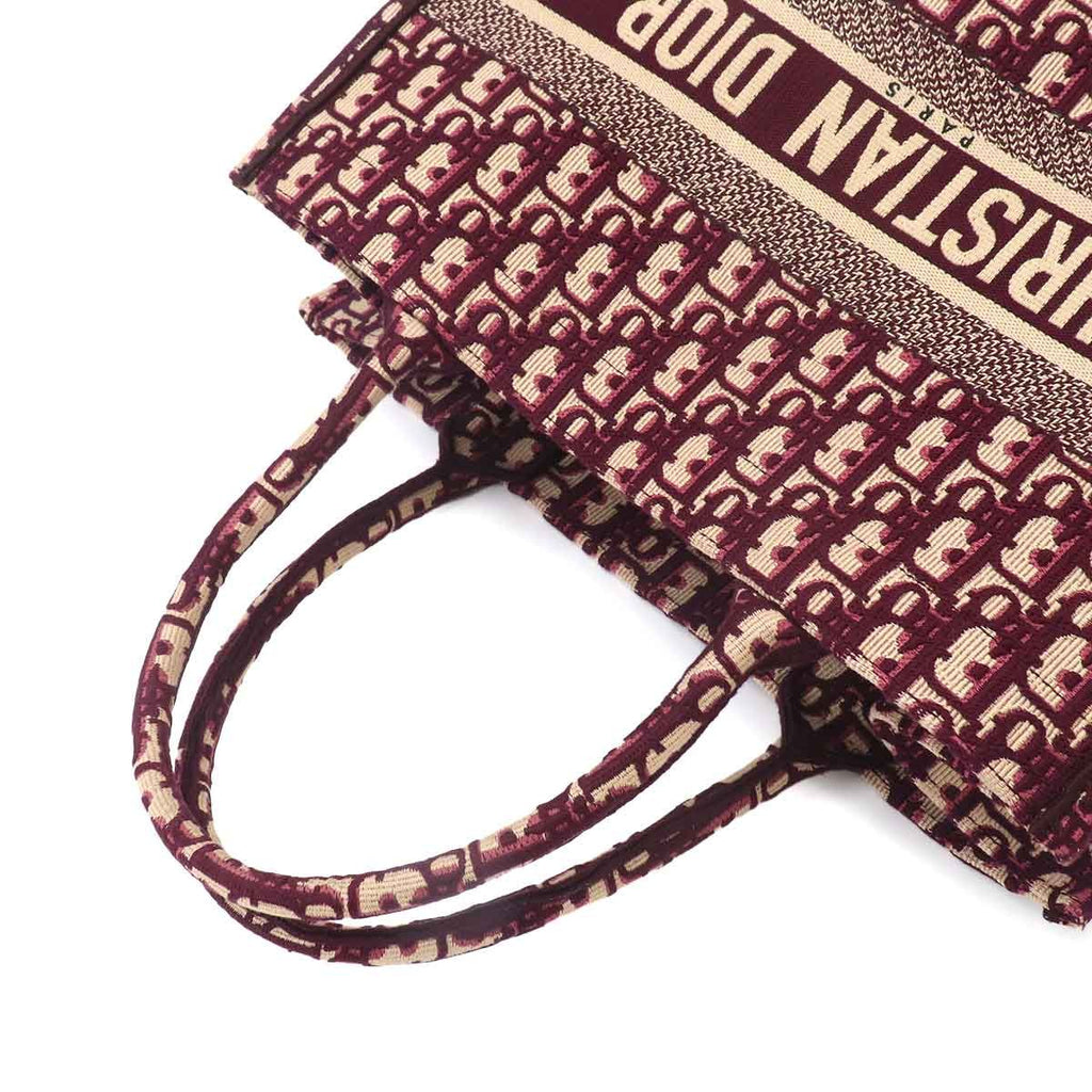 Dior Oblique Book Tote Canvas Bordeaux — view 6