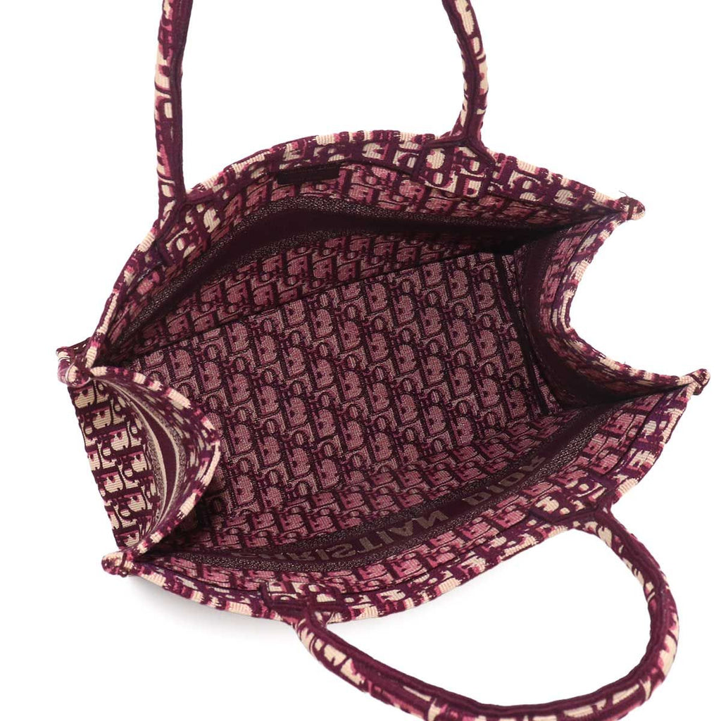 Dior Oblique Book Tote Canvas Bordeaux — view 7