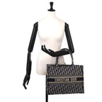 Dior Oblique Book Tote Canvas Navy — view 9