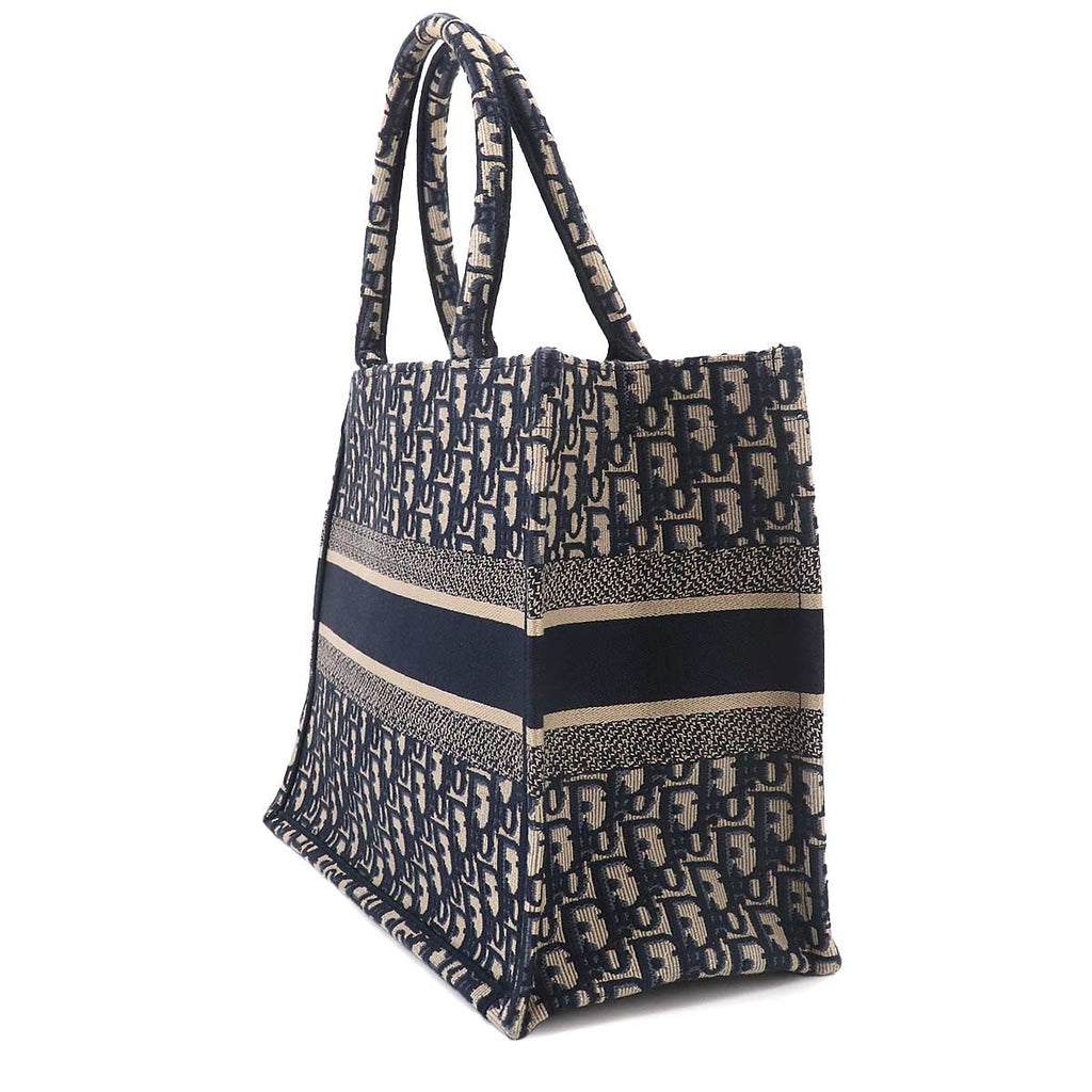 Dior Oblique Book Tote Canvas Navy — view 4