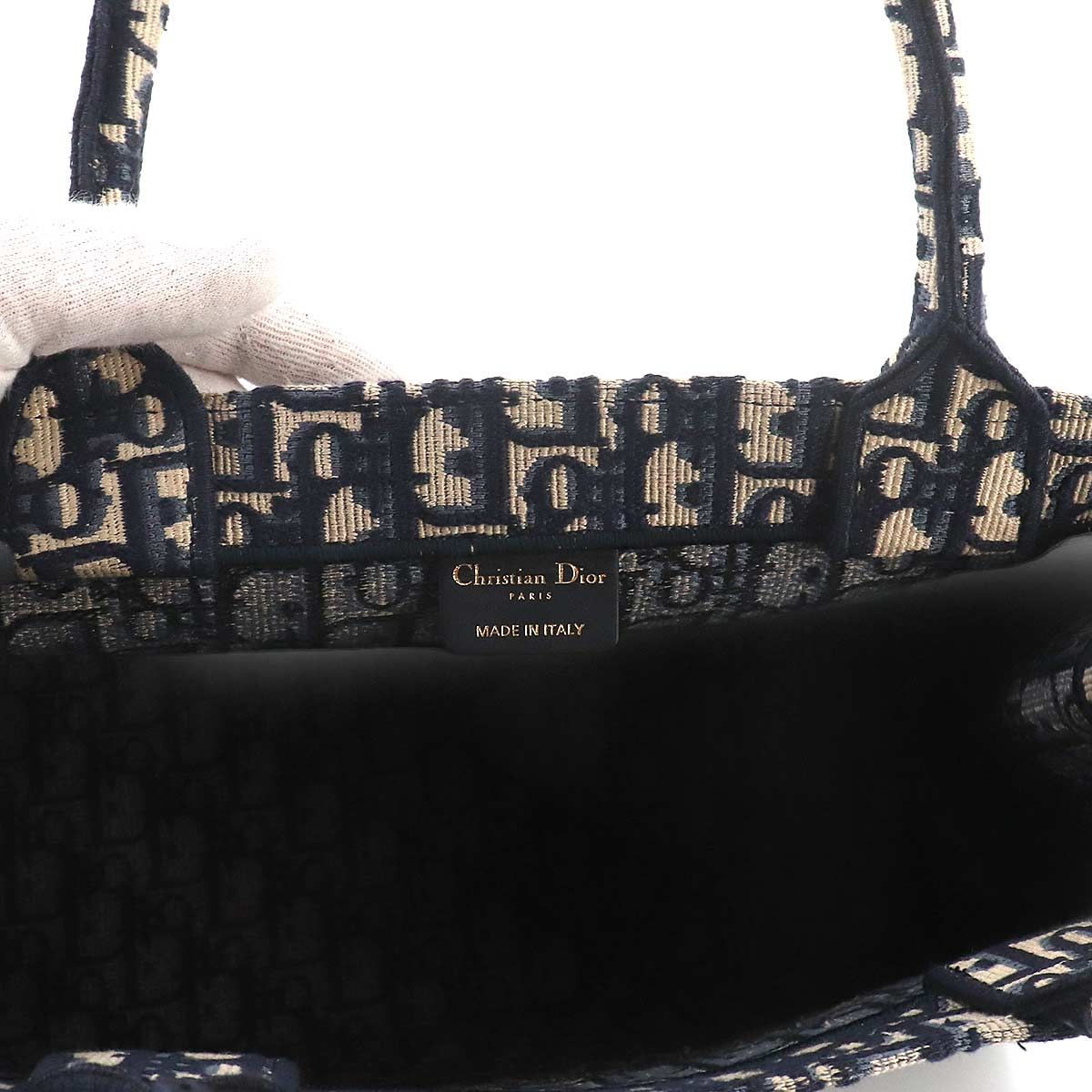 Dior Oblique Book Tote Canvas Navy — view 8