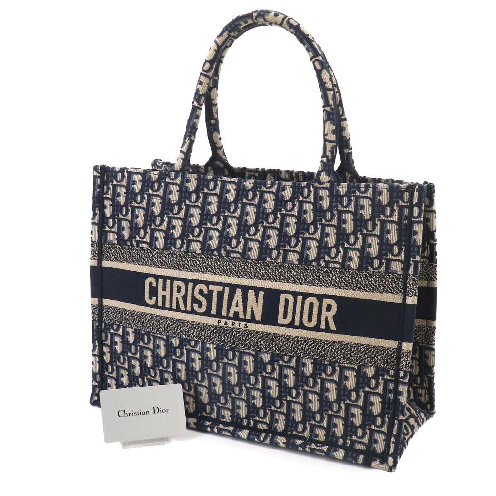 Dior Oblique Book Tote Canvas Navy — view 2