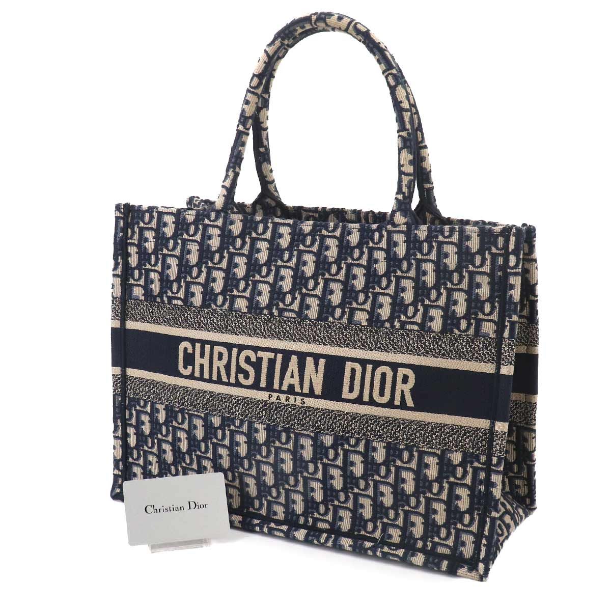Dior Oblique Book Tote Canvas Navy — view 2