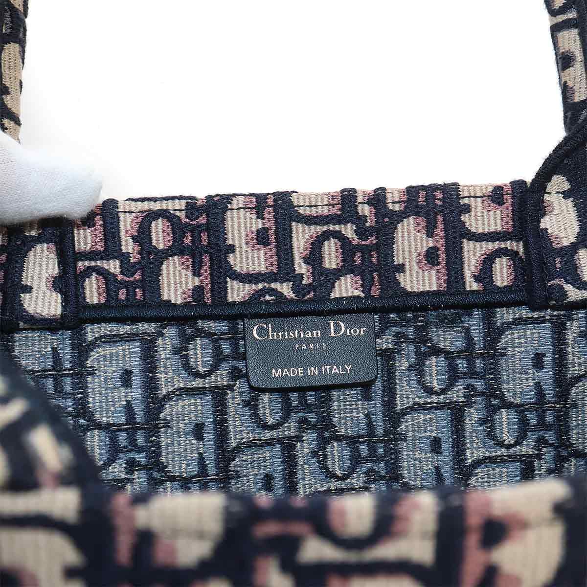 Dior Oblique Book Tote Canvas Navy — view 8